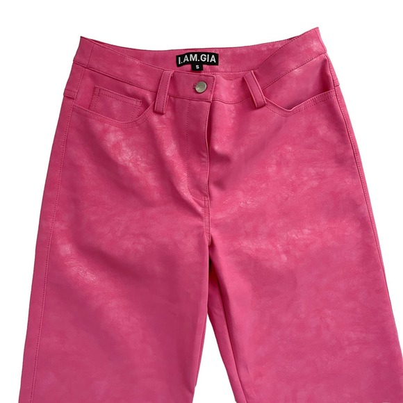 I.am.Gia BARBIE PINK Faux Leather Pants Women Size Small - Picture 7 of 15